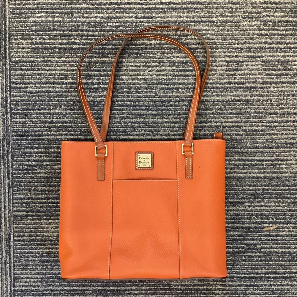 Dooney & Bourke Orange Shoulder Bag with Double Handles